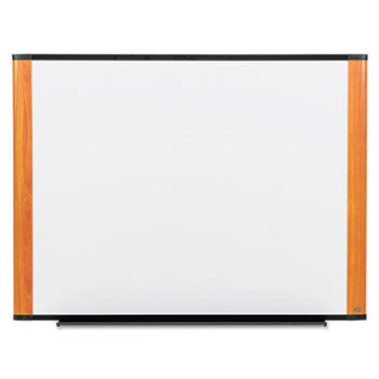 Melamine Dry Erase Board, 72 x 48, Light Cherry Frame