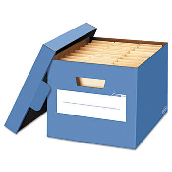 Stor/File Decorative Storage Box, Letter/Legal, Cornflower Blue, 4/Carton