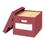 Stor/File Decorative Storage Box, Letter/Legal, Red, 4/Carton