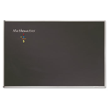 Porcelain Black Chalkboard w/Aluminum Frame, 48 x 36, Silver