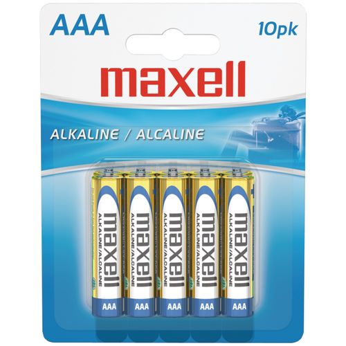 MAXELL 723810 - LR0310BP Alkaline Batteries (AAA; 10 pk; Carded)