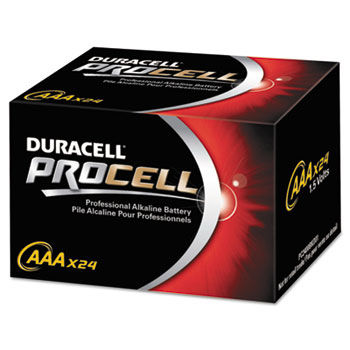 Procell Alkaline Batteries, AAA, 24/Box