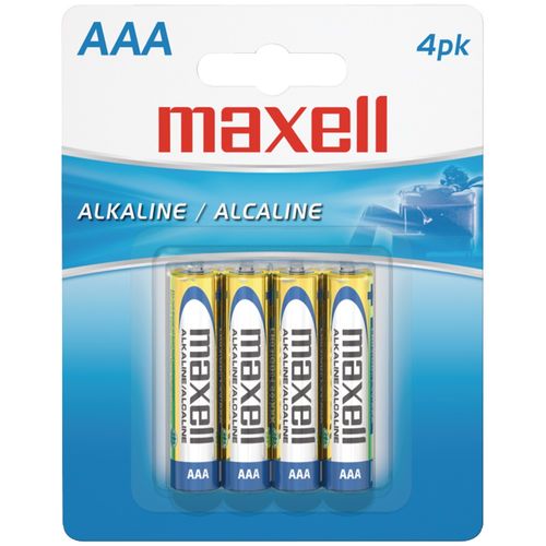 MAXELL 723865 - LR034BP Alkaline Batteries (AAA; 4 pk; Carded)