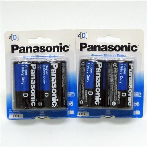 Panasonic Heavy Duty D Battery 2 Pack Case Pack 48