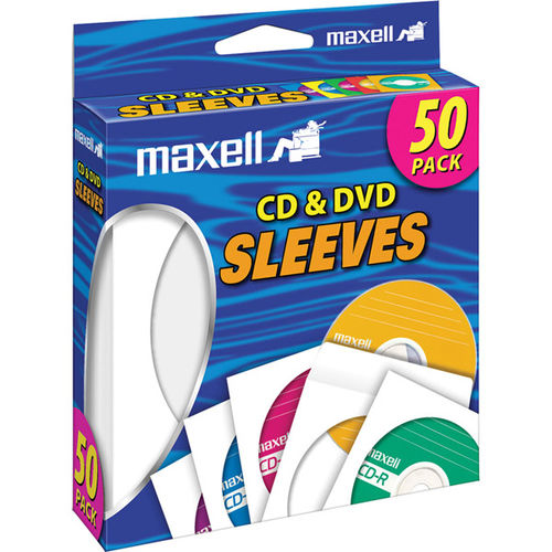 White CD/DVD Sleeves - 50 Pack