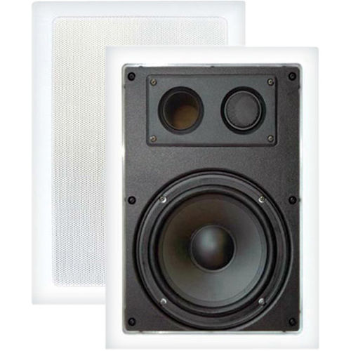 8"" 400-Watt 2-Way In-Wall Enclosed Speakers with Directional Tweeter