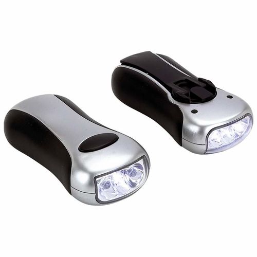 Mitaki-Japan&reg; 2pc Wind-Up Flashlight Set