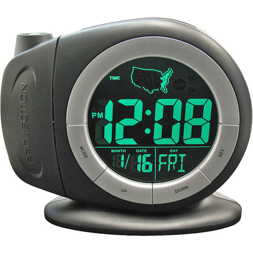 Electric Time-Ready LCD Projector Dual Alarm Clock