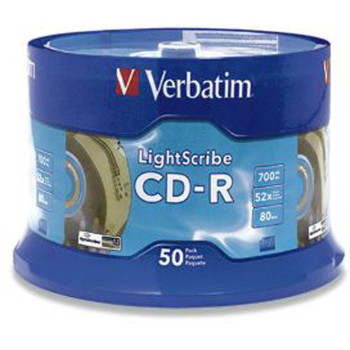 50/Pk 700MB 52x Lightscribe CD-R Media