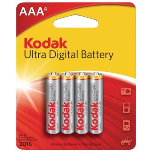 KODAK KUD3A4 Ultra Digital Alkaline Batteries (AAA; 4 pk)