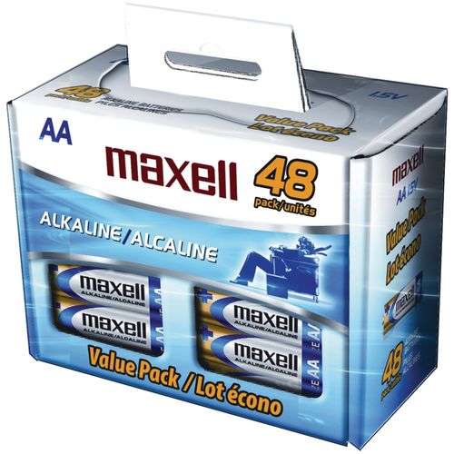 MAXELL 723443 - LR648B Alkaline Batteries (AA; 48 pk; Box)