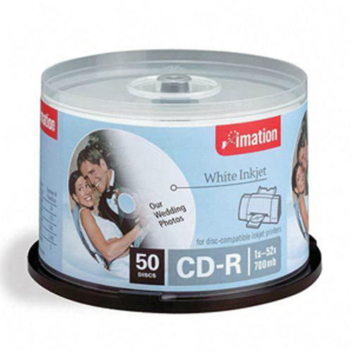 50/Spindle 52x Write-Once CD-R - White Inkjet Printable