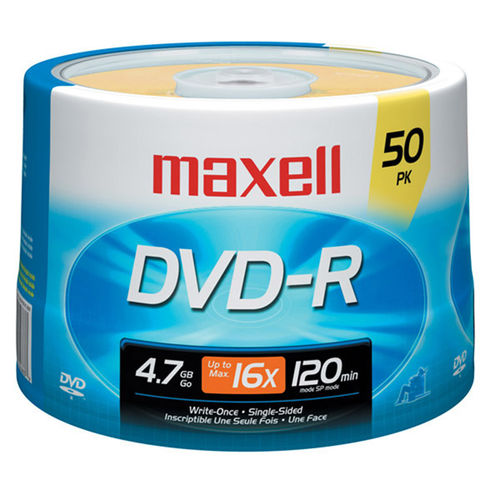 16x Write-Once DVD-R - 50/pack