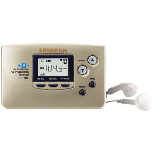 SANGEAN DT-110GC AM/FM Stereo Pocket Radio (Champagne)