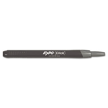 Click Dry Erase Markers, Fine Tip, Black, Dozen