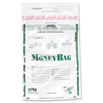 Plastic Money Bags, Tamper Evident, 9 x 12, Clear, 50/Pack