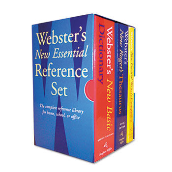 Webster's New Essential Reference Three-Book Desk Set, Paperback