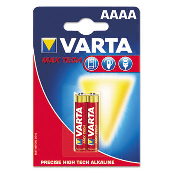 Varta Alkaline High Energy Batteries, AAAA, 2/Pack