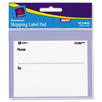 Label Pads, 3 x 4, White, 40/Pack