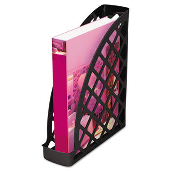 Recycled Plastic Magazine File, 11 3/4 x 3 x 9 1/2, Black