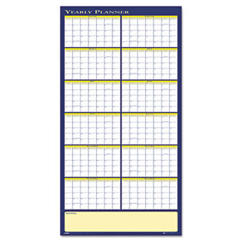 Reversible Yearly Wall Planner, 60 x 26, 2014