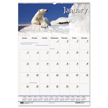 Wildlife Scenes Monthly Wall Calendar, 12 x 12, 2014