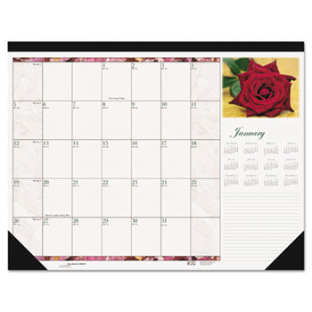 Beautiful Photographic Monthly Desk Pad Calendar, 18-1/2 x 13, 2014