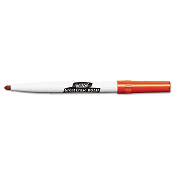 Great Erase Bold Pocket Style Dry Erase Markers, Fine Point, Red, Dozen