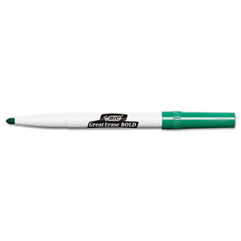 Great Erase Bold Pocket Style Dry Erase Markers, Fine Point, Green, Dozen