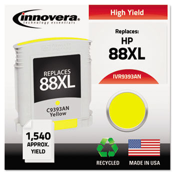 Remanufactured C3939AN (88XL) Ink, 1540 Yield, Yellow