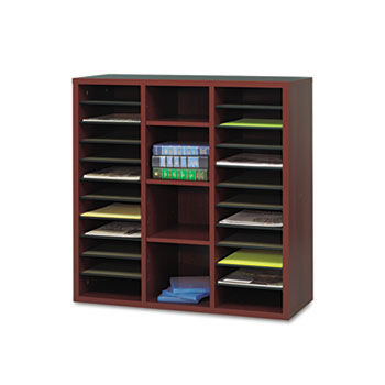 Aprs Literature Organizer, 30 x 12 x 30, Mahogany