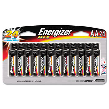 MAX Alkaline Batteries, AA, 24 Batteries/Pack