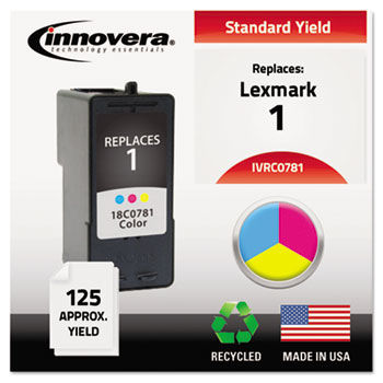 Remanufactured 18C0781 (#1) Ink, 125 Yield, Tri-Color