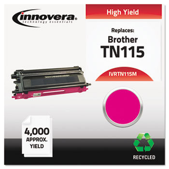 Remanufactured TN115M Toner, 4000 Yield, Magenta