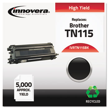 Remanufactured TN115BK Toner, 5000 Yield, Black