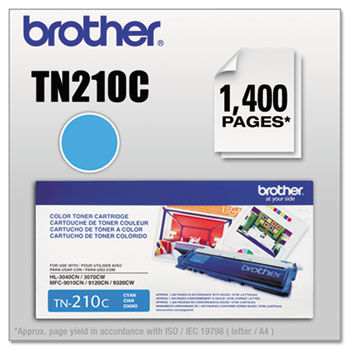 TN210C Toner, 1400 Page-Yield, Cyan