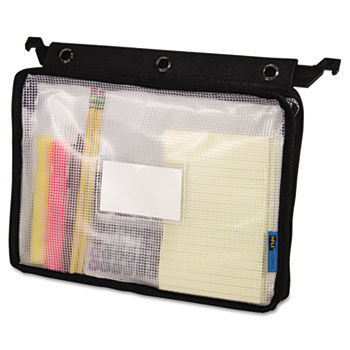 Expanding Zipper Pouch, 8-1/2 x 11, Clear/Black