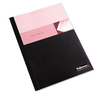 Thermal Binding System Covers, 60 Sheets, 11-1/8 x 9-3/4, Clear/Black, 10/Pack