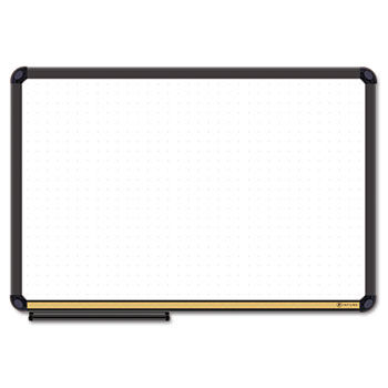 Dry Erase Board, Cork Inset Frame, 36 x 24, Black