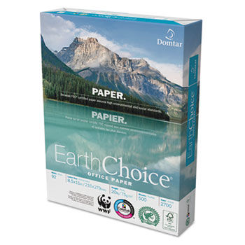 EarthChoice Office Paper, 92 Brightness, 20lb, 8-1/2 x 11, White, 5000/Carton