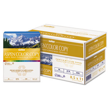 ASPEN Color Copy Paper, 96 Brightness, 28lb, 8-1/2 x 11, White, 500 Sheets/Ream