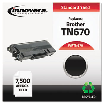 Remanufactured TN670 Laser Toner, 7500 Page-Yield, Black