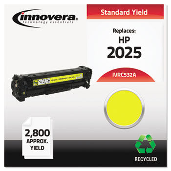 Remanufactured CC532A (304A) Toner, 2800 Yield, Yellow