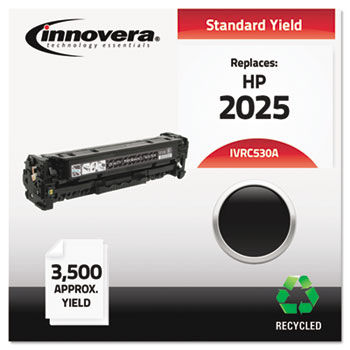 Remanufactured CC530A (304A) Toner, 3500 Yield, Black