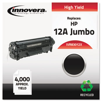 Remanufactured Q2612X (12J) Laser Toner, 4000 Yield, Black