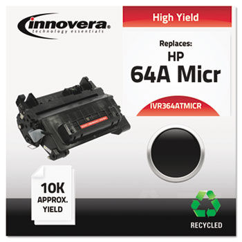 Remanufactured CC364A MICR Toner, 10000 Yield, Black