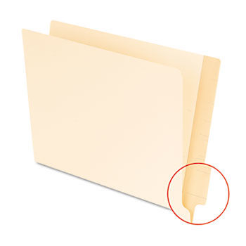 Laminated Tab Shelf File Folders, Straight Cut End Tab, 11 pt Letter, 100/Box