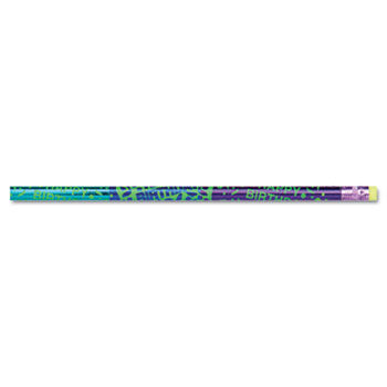 Decorated Wood Pencil, Happy Birthday, HB #2, Assorted, Dozen