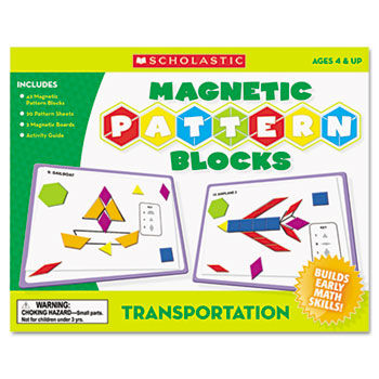 Transportation Magnetic Pattern Blocks, Grades K-5