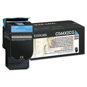 C544X2CG Extra High-Yield Toner, 4,000 Page Yield, Cyan